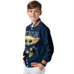customized utsa roadrunners adorable yoda orange black varsity jacket best selling