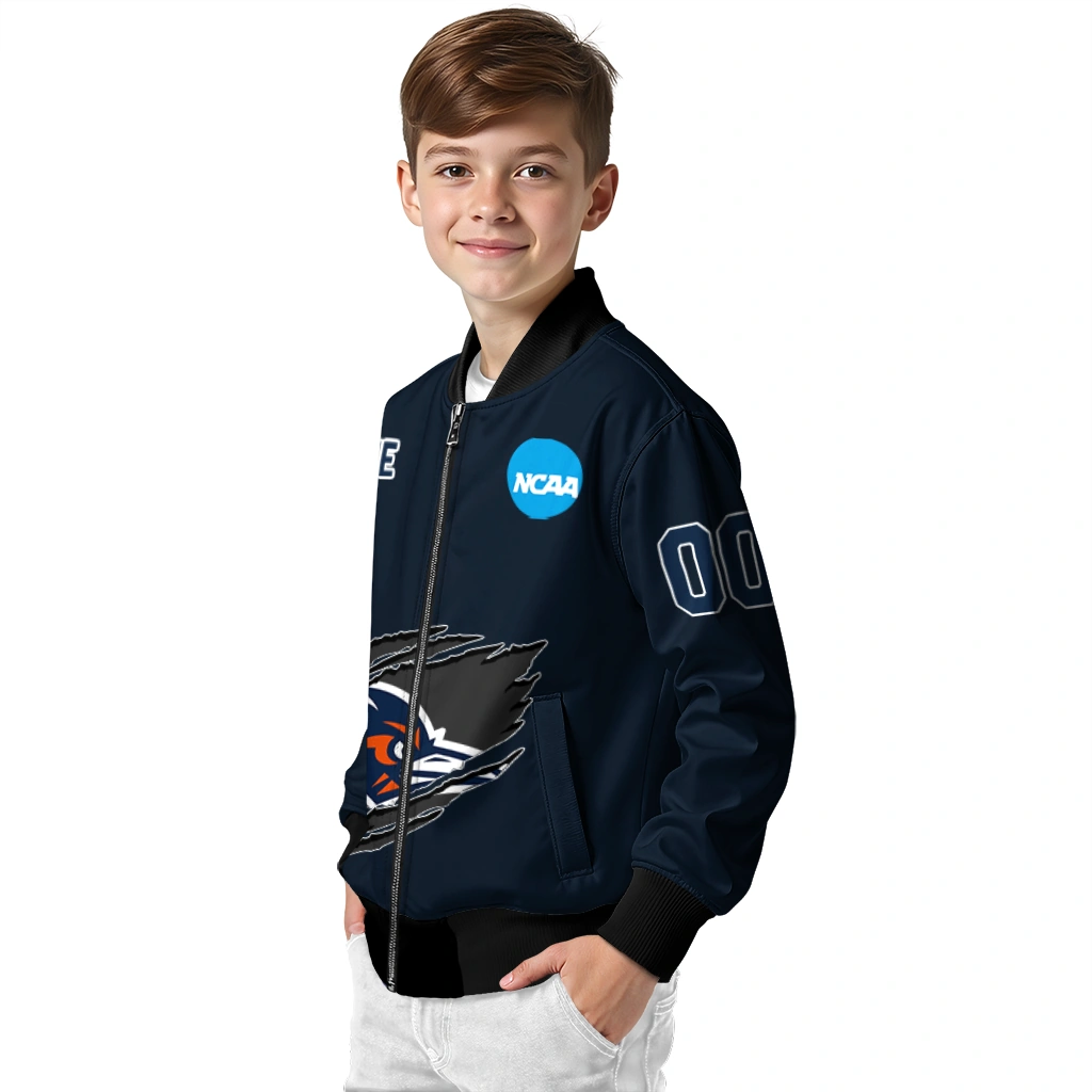 customized utsa roadrunners claw mark orange bomber jacket trendy customized utsa roadrunners claw mark orange bomber jacket trendy
