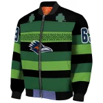 customized utsa roadrunners clover green lines green black bomber jacket best selling