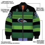 customized utsa roadrunners clover green lines green black bomber jacket best selling