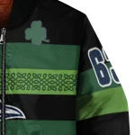 customized utsa roadrunners clover green lines green black bomber jacket best selling