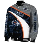 customized utsa roadrunners electric flash orange varsity jacket best selling