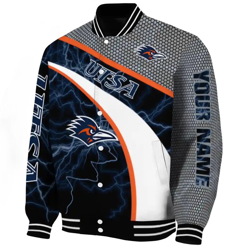 customized utsa roadrunners electric flash orange varsity jacket best selling customized utsa roadrunners electric flash orange varsity jacket best selling