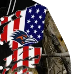 customized utsa roadrunners patriot deer camouflage varsity jacket best selling