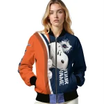 customized utsa roadrunners snoopy head orange bomber jacket best selling