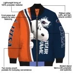 customized utsa roadrunners snoopy head orange bomber jacket best selling