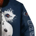 customized utsa roadrunners snoopy head orange bomber jacket best selling