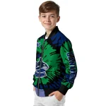 customized vancouver canucks burst splatter blue bomber jacket best selling
