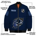 customized vancouver canucks claw rip blue bomber jacket best selling