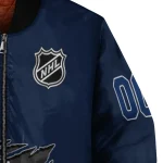 customized vancouver canucks claw rip blue bomber jacket best selling