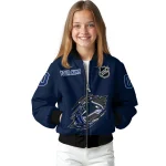 customized vancouver canucks claw rip blue bomber jacket best selling