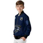customized vancouver canucks claw rip blue bomber jacket best selling