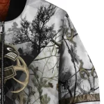 customized vancouver canucks deer skull camouflage white bomber jacket best selling