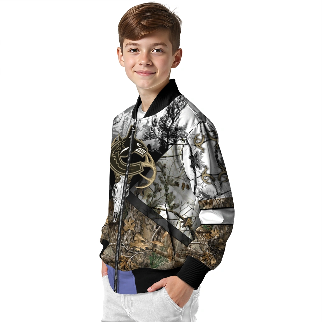 customized vancouver canucks deer skull camouflage white bomber jacket trendy customized vancouver canucks deer skull camouflage white bomber jacket trendy