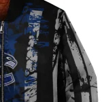 customized vancouver canucks star stripes blue black bomber jacket best selling