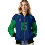 customized vancouver canucks team patch blue bomber jacket best selling