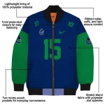 customized vancouver canucks team patch blue bomber jacket best selling