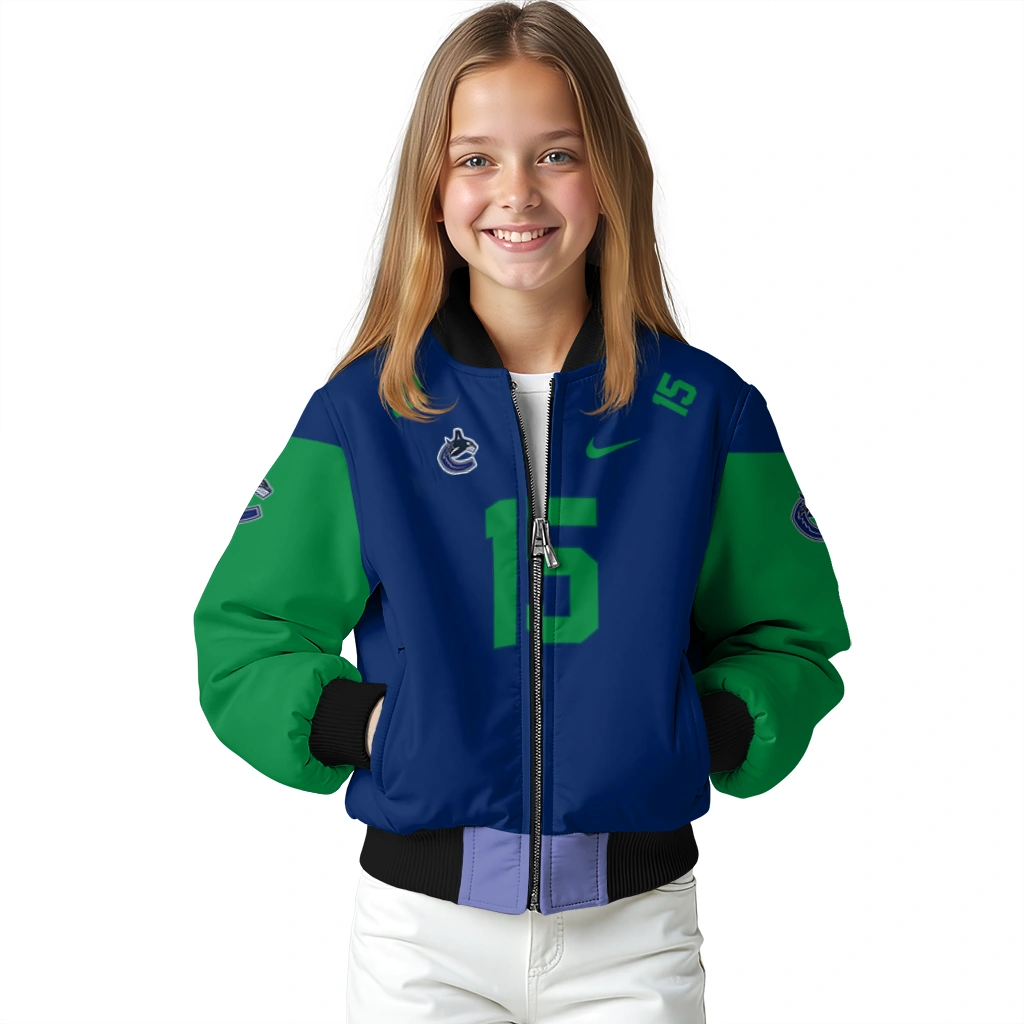 customized vancouver canucks team patch blue bomber jacket top rated customized vancouver canucks team patch blue bomber jacket top rated