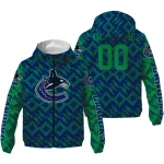 customized vancouver canucks trellis mesh blue windbreaker jacket best selling