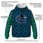 customized vancouver canucks trellis mesh blue windbreaker jacket best selling