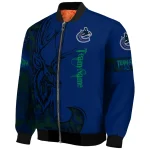 customized vancouver canucks tribal deer art blue bomber jacket best selling