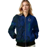 customized vancouver canucks tribal deer art blue bomber jacket best selling