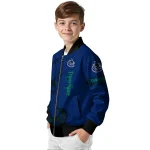 customized vancouver canucks tribal deer art blue bomber jacket best selling