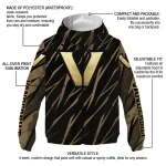 customized vanderbilt commodores abstract streaks black windbreaker jacket best selling