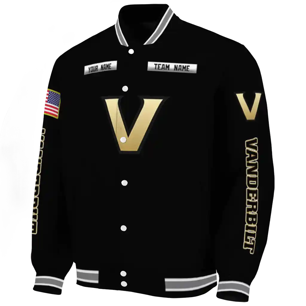 customized vanderbilt commodores american flag skull black varsity jacket best selling customized vanderbilt commodores american flag skull black varsity jacket best selling