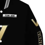 customized vanderbilt commodores american flag skull black varsity jacket best selling