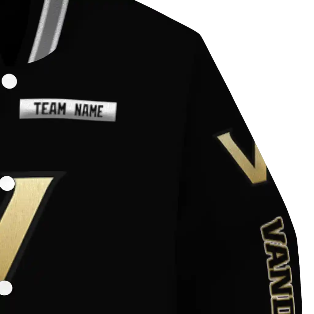 customized vanderbilt commodores american flag skull black varsity jacket premium grade customized vanderbilt commodores american flag skull black varsity jacket premium grade
