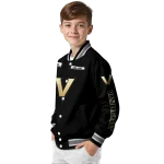 customized vanderbilt commodores american flag skull black varsity jacket best selling