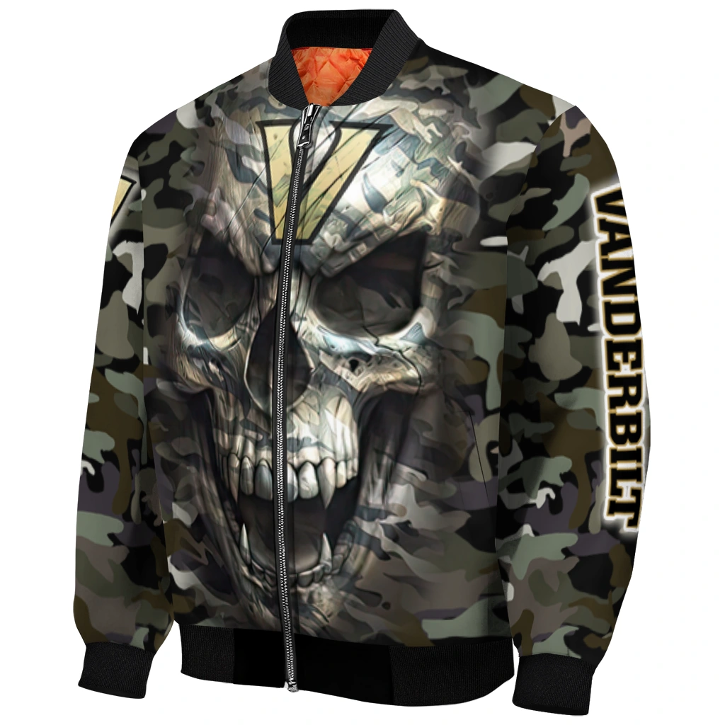 customized vanderbilt commodores camouflage skull camouflage bomber jacket fashion forward customized vanderbilt commodores camouflage skull camouflage bomber jacket fashion forward