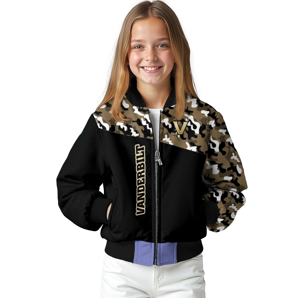 customized vanderbilt commodores camouflage splash black bomber jacket top rated customized vanderbilt commodores camouflage splash black bomber jacket top rated