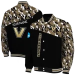 customized vanderbilt commodores camouflage splash black varsity jacket best selling