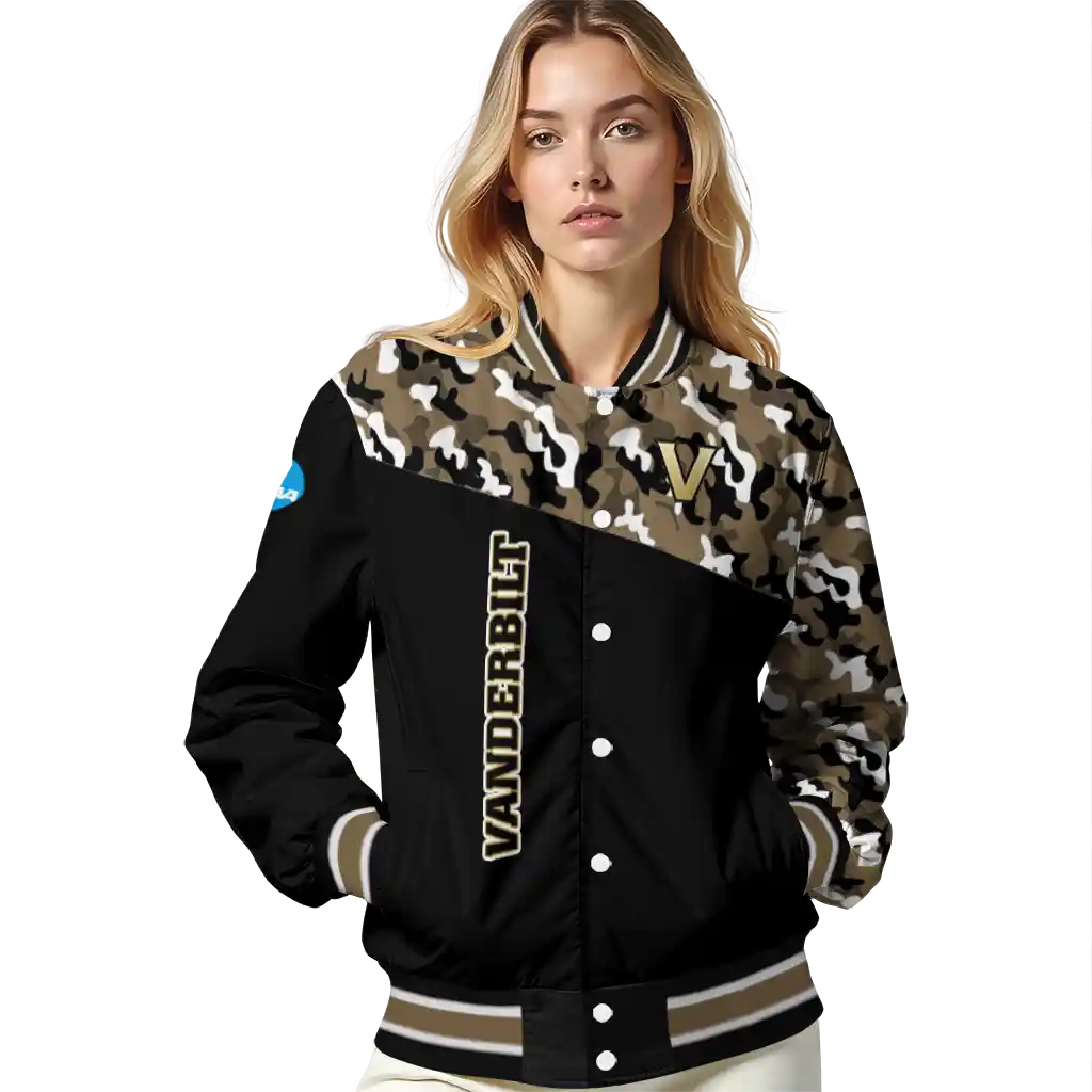 customized vanderbilt commodores camouflage splash black varsity jacket latest model customized vanderbilt commodores camouflage splash black varsity jacket latest model