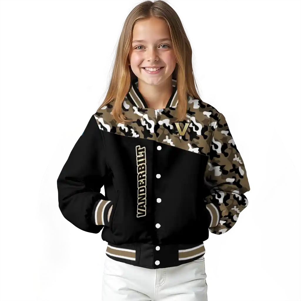 customized vanderbilt commodores camouflage splash black varsity jacket top rated customized vanderbilt commodores camouflage splash black varsity jacket top rated