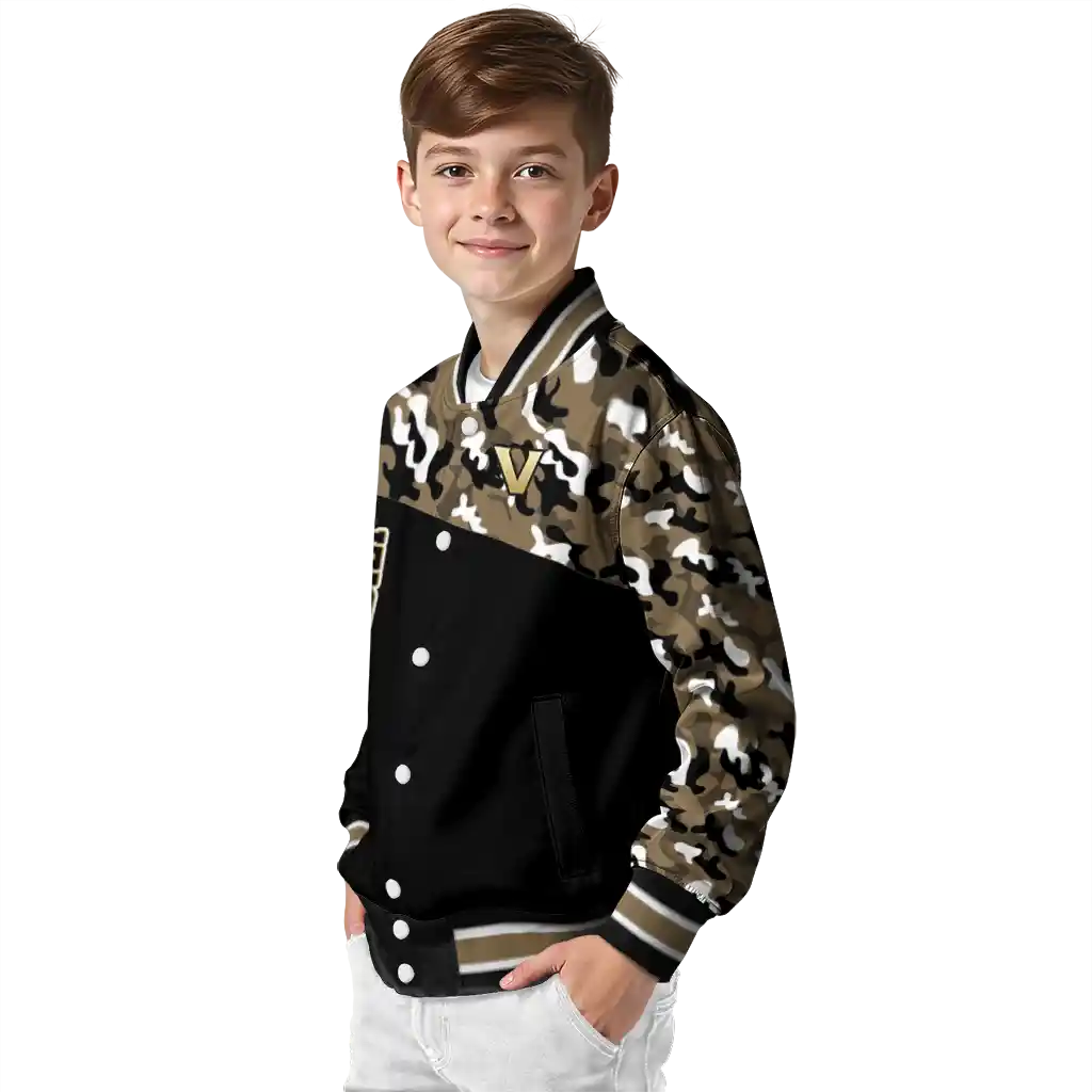 customized vanderbilt commodores camouflage splash black varsity jacket trendy customized vanderbilt commodores camouflage splash black varsity jacket trendy