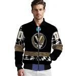 customized vanderbilt commodores circle skull black bomber jacket best selling