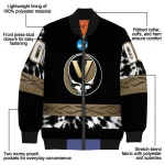customized vanderbilt commodores circle skull black bomber jacket best selling