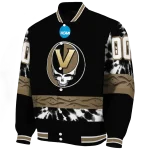 customized vanderbilt commodores circle skull black varsity jacket best selling