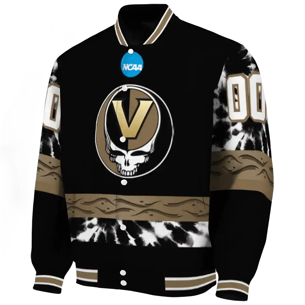 customized vanderbilt commodores circle skull black varsity jacket best selling customized vanderbilt commodores circle skull black varsity jacket best selling