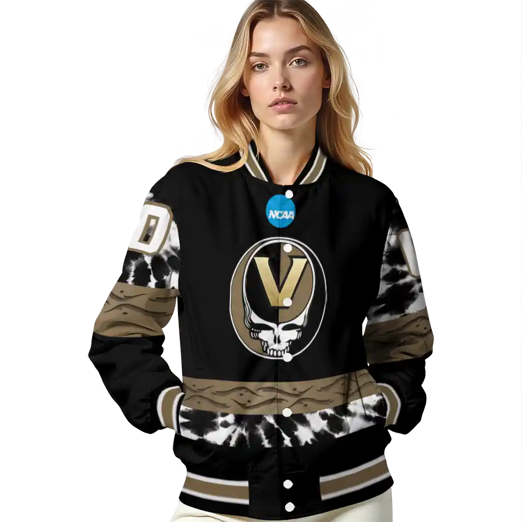 customized vanderbilt commodores circle skull black varsity jacket latest model customized vanderbilt commodores circle skull black varsity jacket latest model