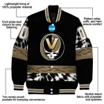 customized vanderbilt commodores circle skull black varsity jacket best selling