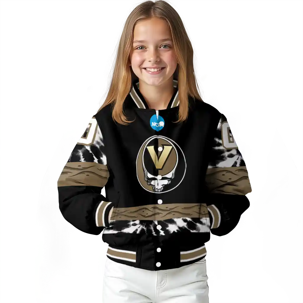 customized vanderbilt commodores circle skull black varsity jacket top rated customized vanderbilt commodores circle skull black varsity jacket top rated