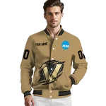customized vanderbilt commodores claw effect beige varsity jacket best selling