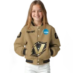 customized vanderbilt commodores claw effect beige varsity jacket best selling