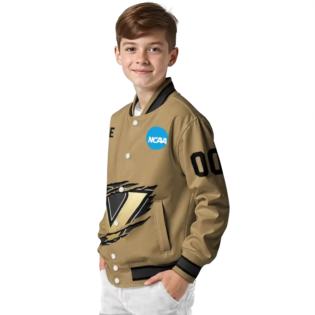 customized vanderbilt commodores claw effect beige varsity jacket trendy customized vanderbilt commodores claw effect beige varsity jacket trendy
