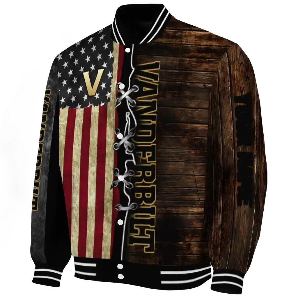 customized vanderbilt commodores flag wood brown varsity jacket best selling customized vanderbilt commodores flag wood brown varsity jacket best selling