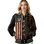 customized vanderbilt commodores flag wood brown varsity jacket best selling